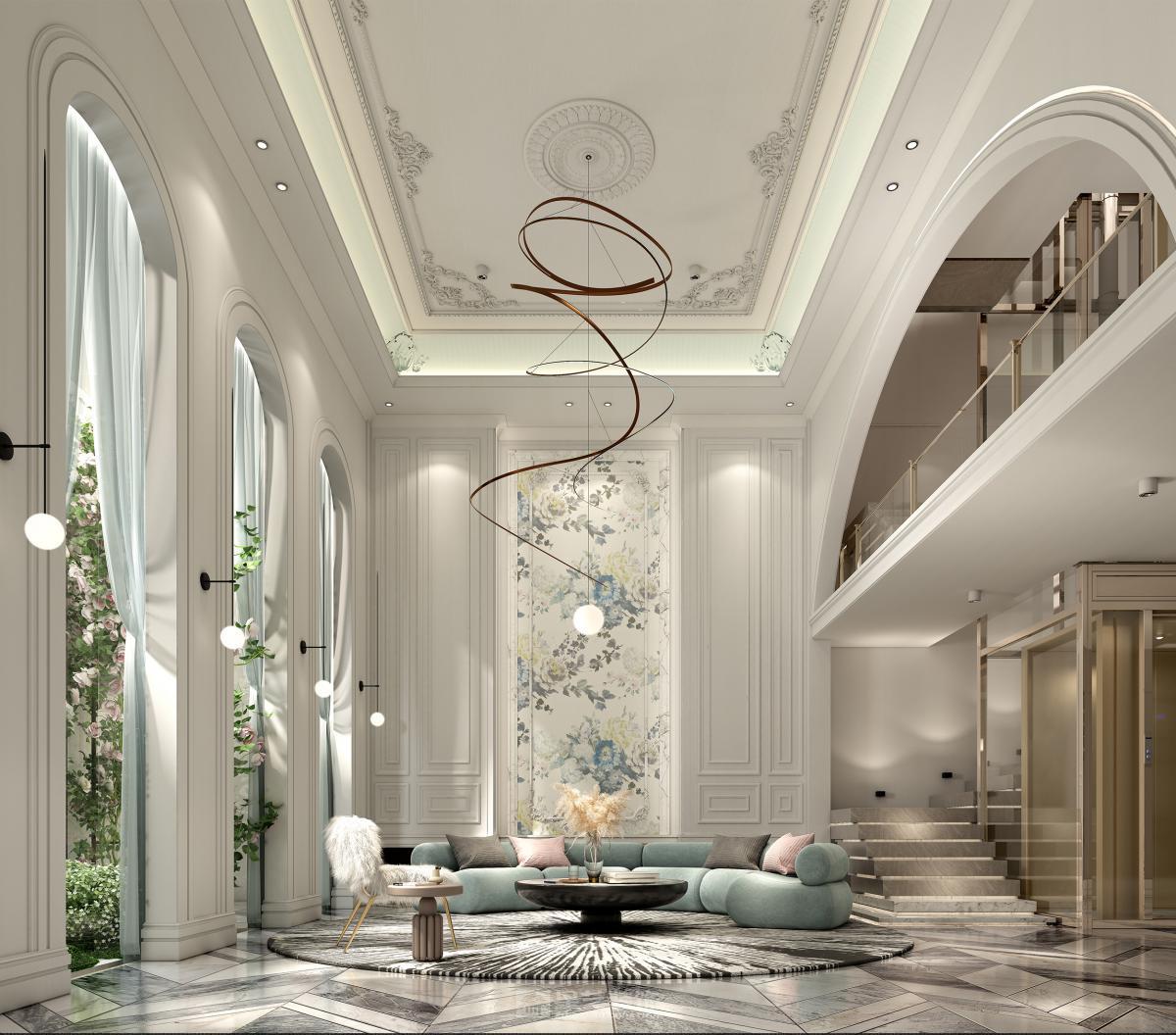 法式双拼别墅设计